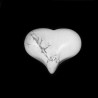 Natural Howlite Stone - UNDRILLED Heart - 20-21 x 25-25.5 x 13-14 mm