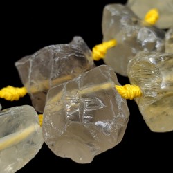 Natural Lemon Quartz - Rough Raw Stone - 10-27 x 17-33 x 17-33 mm, Hole: 1-3 mm