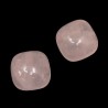 Mineral Cabochon - Rose Quartz - 9.5 x 9.5 x 5-6.5 mm - Square