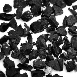 Natural Black Tourmaline/Schorl - UNDRILLED Nuggets - 2-10 x 2-10 mm - package 10 g