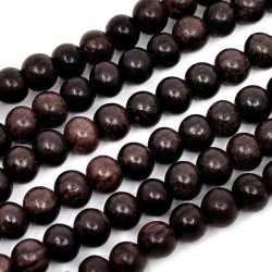 Natural Rosewood - Round Beads - Ø 6 mm, Hole: 1 mm
