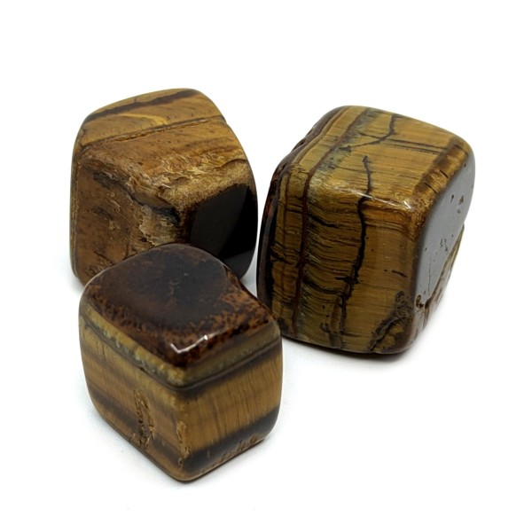 Natural Tiger Eye - Tumbled Stone Cube - 13-27 x 13-27 x 13-27 mm