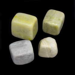 Natural Xiuyu Jade - Tumbled Stone Cube - 13-27 x 13-27 x 13-27 mm