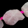 Natural Rose Quartz Beads - Rough Raw Stones - 10-27 x 17-33 x 17-33 mm, Hole: 3 mm