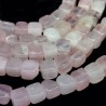 Natural Rose Quartz - Cube Beads - 6-6.5 mm, Hole: 1 mm