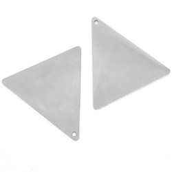 304 Stainless Steel Pendant - Triangle - 28.7 x 28.5 x 0.8 mm, Hole: 1.2mm