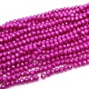 Faceted Glass Beads - Pearlized Rondelle - Ø 8 x 6 mm - 1 Strand (approx. 200 pcs)