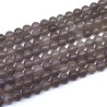 Natural Gray Chalcedony - Round Beads - Ø 8 mm, Hole: 1 mm