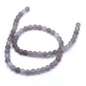 Natural Gray Chalcedony - Round Beads - Ø 4 mm, Hole: 1 mm