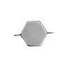 Synthetic Plated Non-Magnethic Hematite - hexagon - 6 x 6 x 2 mm, Hole: 1 mm