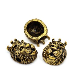 NON-JEWELRY Zinc Alloy Spacer Bead - Lion - 15 x 11.5 x 7.5 mm, Hole: 2 mm