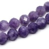 Natural Sugilite - Faceted Round Beads - Ø 6 mm, Hole: 1 mm