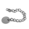 Extension chain made of stainless steel (surgical) with twisted eyelets with a length of 58 - 63 mm, finished with a pendant in the shape of a flat circle with a diameter of 8 mm and a thickness of 0.7 mm. The chain link has a width of 3,7 mm, a length of 3 mm and a thickness of 0,5 mm. The individual chains vary slightly in length. The chain is made of stainless steel type 304 and the pendant is made of stainless steel type 201.
THE PRICE IS FOR 1 PIECE.