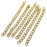 Plated extension chain made of stainless steel (surgical) with twisted eyelets, length 47-53 mm. Individual chains vary slightly in length. The chain eyelet 3 mm in diameter. The chain is made of stainless steel type 304.  The surface of stainless steel is plated, thanks to which stainless steel does not have its hypoallergenic properties and it could cause allergies (redness or itching of the skin) at people with more sensitive skin. In addition, plated surface is prone to mechanical abrasion and it is necessary to take care of the pendant accordingly.
THE PRICE IS FOR 1 PIECE.