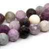 Natural Corundum/Ruby - Faceted Round Beads - Ø 8 mm, Hole: 1 mm