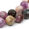 Natural Corundum/Ruby - Faceted Round Beads - Ø 8 mm, Hole: 1 mm