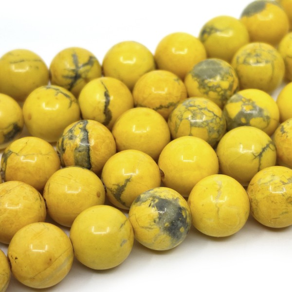 Natural Howlite - Dyed Round Beads - Ø 8 mm, Hole: 1 mm