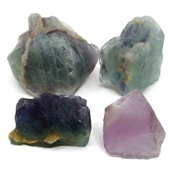Natural Fluorite - Undrilled Rough Raw Stone - 20-50 x 15-37 x 10-25 mm
