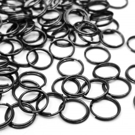 Iron Split Rings - Ø 10 mm - unplated - quantity 1 g (approx. 4 pcs)