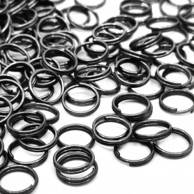 Iron Split Rings - Ø 7 mm - unplated - quantity 1 g (approx. 6 pcs)