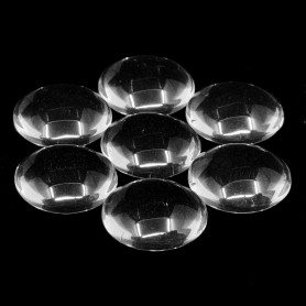 Glass Semicircular Cabochon - Clear - Ø 11.5-12 x 4 mm