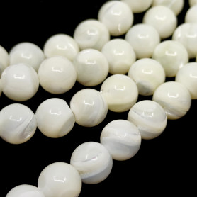 Přírodní lasturové perly - kulička - Ø 8 mm