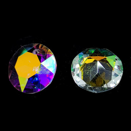 Imitation Swarowski Glass Plated Transparent Pendant - Diamond shape- 12 x 6 mm, Hole: 1.5 mm