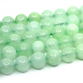 Natural Chalcedony - Imitation Jade - Dyed & Heated Round Beads - 8.5 x 8 mm, Hole: 1 mm
