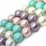 Shell Pearl - Round Dyed Beads - Ø 8 mm, Hole: 1 mm, Grade A