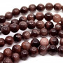 Natural Red Tiger Eye - Round Beads - Ø 4 mm, Hole: 0.5 mm
