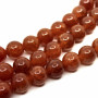 Natural Crackle Red Chalcedony - Imitation Agate - Dyed and Heated Round Beads - Ø 8 mm, Hole: 1 mm