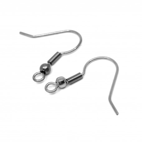 304Stainless Steel Earring Hooks  - 20 x 21 x 3 mm (1 pair)