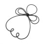 Iron base for making an angel-shaped wire ornament with approximate dimensions 10 x 7 cm. The component is suitable as a base for decorating with beads.
THE PRICE IS FOR 1 PIECE.
