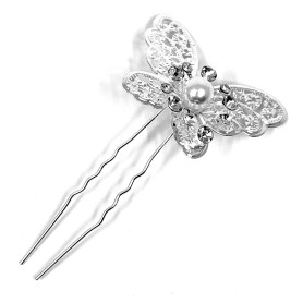 Decorative Iron Hair Pin - Butterfly - 80-84 mm