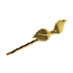 Decorative Iron Hair Pin - Leaves - 72 x 4.5 mm