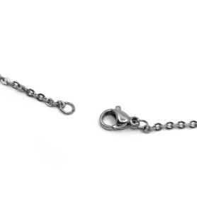 304 Nerezový náhrdelníkový řetízek s karabinkou - délka 60 cm