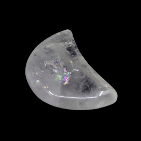 Natural Quartz Crystal Stone - UNDRILLED Moon - 34 x 22 x 7-10 mm