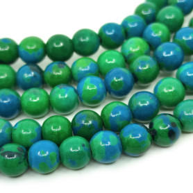 Syntetický chryzokol – 6mm – Tromlované kuličky – Průvlek: 0,6mm – Množství: 1 kus