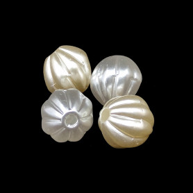 Plastové akrylové perly - dýně -  Ø 8 mm - množství 1 g (cca 5 ks)