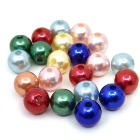 Plastové akrylové perly - kuličky - 11,5-12 mm - množství 1 g (cca 1,1 ks)