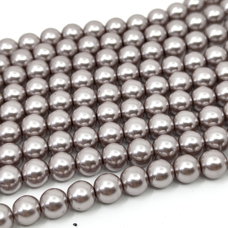 Glass Waxed Pearl Beads - Ø 8 mm - 1strand (approx. 52 pcs)