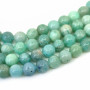 Tumbled round beads made of amazonite from with a diameter of 6 mm with a hole for a thread with a diameter of 0,8 mm. The beads are completely natural without any dye.
THE PRICE IS FOR 1 piece.