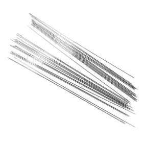 Steel bead needles - length 80 mm - thickness 0.45 mm - package 25-30 pcs