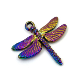 Zinc Alloy Pendant - Dragonfly - 17.5 x 18 x 2 mm, Hole: 1.2 mm