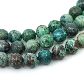 Přírodní chryzokol – 8mm – Tromlované kuličky – Průvlek: 1,2mm – Množství: 1 kus
