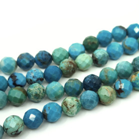 Restructured Hubei Turquoise - Round Beads - Ø 6 mm, Hole: 0.9 mm