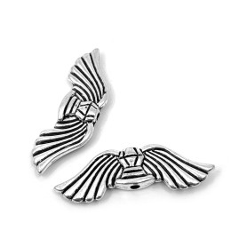 Korálek ze zinkové slitiny - andělská křídla - 24 x 9 x 3 mm