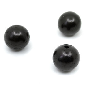 Ebony Wood - Round Beads - Ø 12 mm, Hole: 1.8 mm