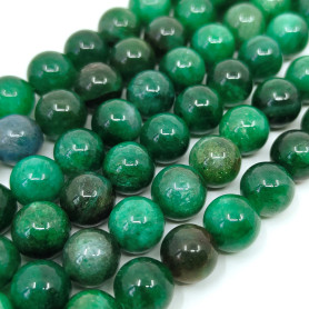Přírodní smaragdový křemen - Ø 8-9 mm - kuličky