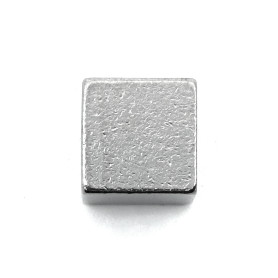 201 Stainless Steel Spacer Bead - Cube - 8 x 8 x 8 mm, Hole: 2 mm